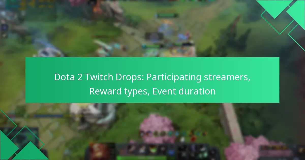 Dota 2 Twitch Drops: Participating streamers, Reward types, Event duration