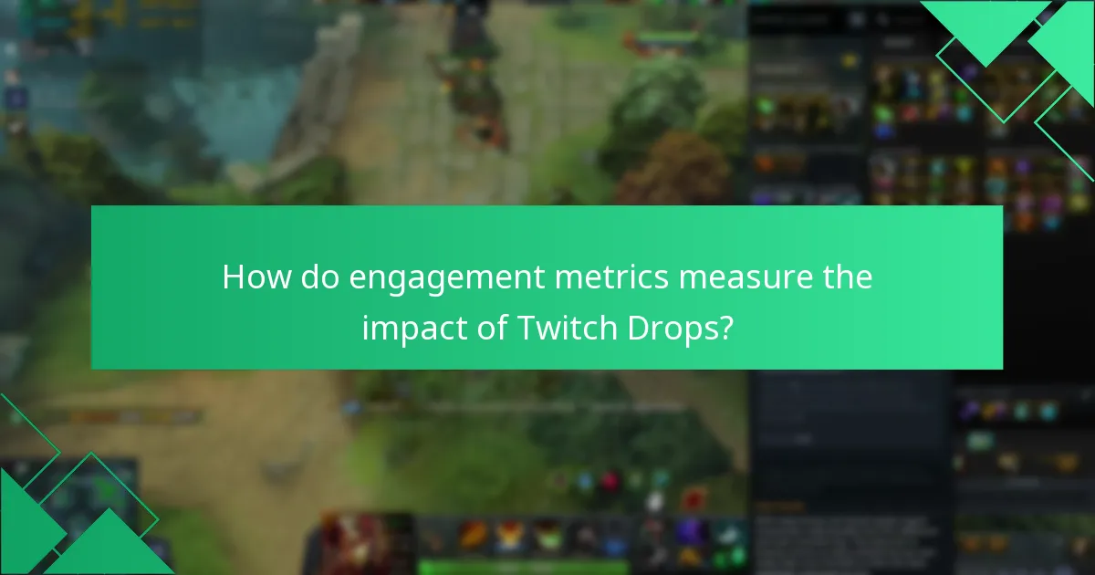 How do engagement metrics measure the impact of Twitch Drops?